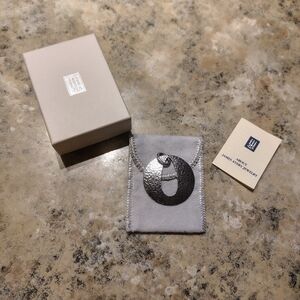 Retired James Avery Hammered Circle Pendant